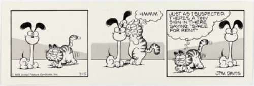 Jim Davis | Garfield Daily Comic Strip Original Art dated 3-15-79 (United Feature Syndicate, 1979). | Heritage