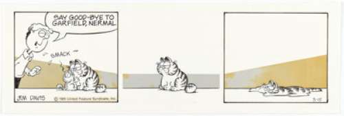 Jim Davis Garfield Daily Comic Strip Original Art dated 3-15-80 (United Feature Syndicate, 1980). | Heritage