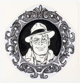 Will Eisner The Spirit Coloring Book Back Cover Illustration Original Art (Poorhouse Press, 1974). | Heritage