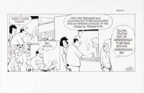 Jerry Scott and Jim Borgman Zits Sunday Comic Strip Original Art dated 6-26-16 (King Features Syndicate, 2016). | Heritage
