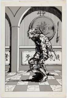 Jennell Jaquays (as Paul Jaquays) - Ninja Splash Page 1 Illustration Original Art (c. 1975). | Heritage