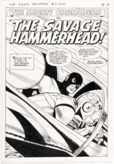 Paul Reinman Mighty Crusaders #7 Shield/Black Hood Complete 5-Page Story Original Art (Archie/Mighty Comics Group, 1966). (Total: 5 Original Art) | Heritage