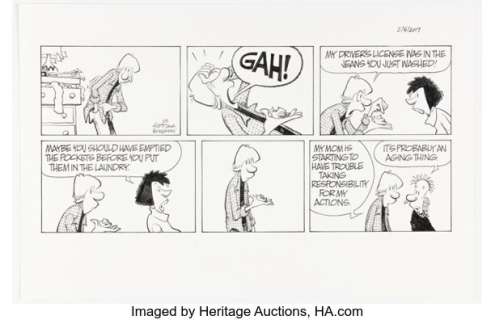 Jerry Scott and Jim Borgman Zits Sunday Comic Strip Original Art dated 2-5-17 (King Features Syndicate, 2017). | Heritage