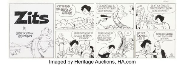 Jerry Scott and Jim Borgman Zits Sunday Comic Strip Original Art dated 2-6-05 (King Features Syndicate, 2005). | Heritage