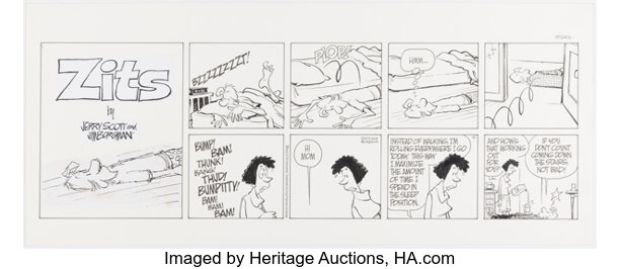 Jerry Scott and Jim Borgman Zits Sunday Comic Strip Original Art dated 9-1-02 (King Features Syndicate, 2002). | Heritage