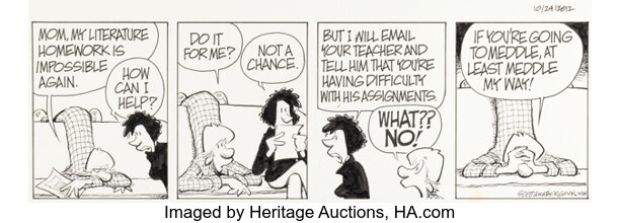 Jerry Scott and Jim Borgman Zits [Meddle My Way] Daily Comic Strip Original Art dated 10-24-12 (King Features Syndicate, 2012). | Heritage