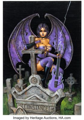 Scott Lewis Eternal Descent #6 Variant Cover Painting Original Art (IDW, 2012).