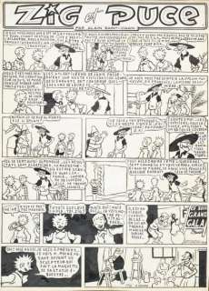 Saint Ogan Alain | Zig et Puce Planche originale probablement issue du... | Vermot et Associés