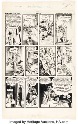 Will Eisner and Jerry Grandenetti The Spirit Section 7-6-47 Story Page 4 Original Art (Register and Tribune Syndicate, 1947). | Heritage