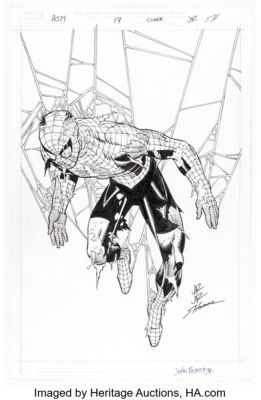 John Romita Jr. and Scott Hanna The Amazing Spider-Man #17 (911) Cover Original Art (Marvel, 2023). | Heritage