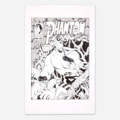 Shawn McManus | Lot 339 - The Phantom #22 Cover Recreation Original Art | Landry Pop Auctions