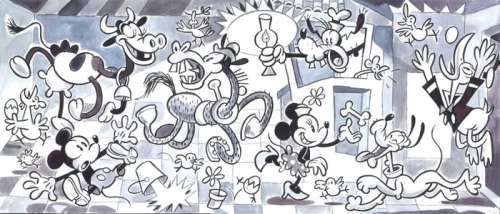 Disney Family inspired by Picasso - Original Painting - 70 x 50 cm - Tony Fernandez Signed - Acrylic Art | Catawiki