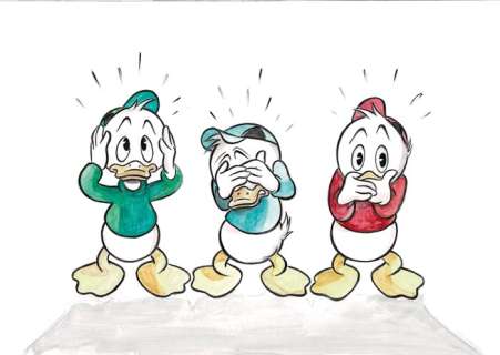 Donald’s Nephews - Giclée on Canvas - Tony Fernandez Signed - Unique Edition | Catawiki