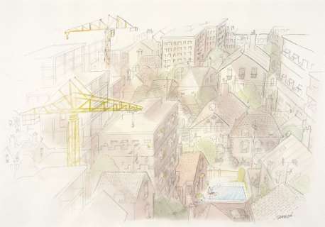 Jean-Jacques Sempé Né En 1932 La Piscine Encre de Chine, Mine de Plomb Et Aquarelle Sur Papier Pour Le Dessin de La Jaquette... | La piscine | Artcurial