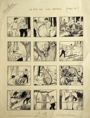 Luc Leguey |  » Le Dieu Des Iles Noires  » – Planches Originales – (2 série) | Zic et Bul