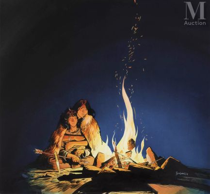 Bonhomme, Matthieu (Né En 1973) | Esteban et sa mère, le feu. | Millon