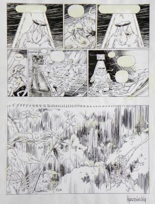 Jean-Paul Krassinsky |  » Le Singe qui aimait les fleurs  » – Planche originale n° 19 | Zic et Bul