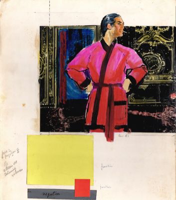 Mario Tempesti | Copertina L’Ancora Tra le quinte del Caffè Concerto (Colette, Pavone Mondadori) | Tavole Originali