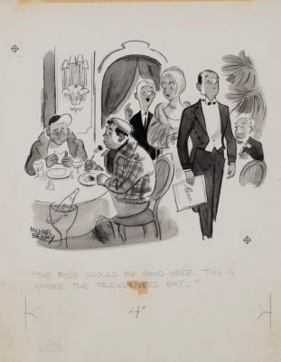 Lot 296 - MICHAEL BERRY (1907-2000) ILLUSTRATION "THE FOOD SHOULD BE GOOD HERE" | misc / divers