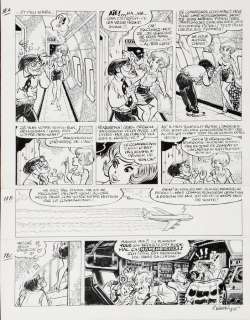 Walthéry | Natacha, planche n°18 Ã  l’encre de Chine de … | Banque Dessinée