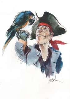 Follet | L’IleÂ au trésor, illustration Ã  la gouache … | Banque Dessinée