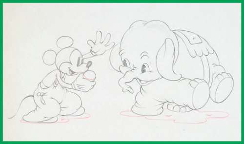 MICKEY’S ELEPHANT PRODUCTION DRAWING. | Hake’s