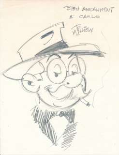 Tillieux, Maurice - Originele schets - Guus Slim - Inspecteur Spek | Catawiki