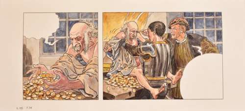 Manara, Milo | Manara, Milo - Strip original couleur - Borgia T3 - Les Flammes du BÃ»cher - (2008) | Catawiki