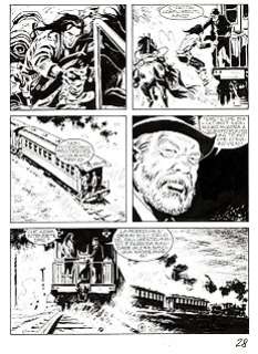 Giuseppe Barbati e Bruno Ramella - Magico Vento n. 47 - Barbati/Ramella - 6x Tavole Originali "I sicari" - Page volante - (2001)