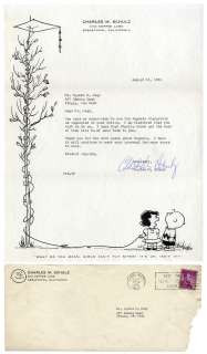 Charles Schulz Letter Signed From 1961 to ’’Little Orphan Annie’’ Cartoonist Harold Gray -- Schulz Is Flattered That Gray Asks Permission to Use His ’’Peanuts’’ Characters | Nate Sanders