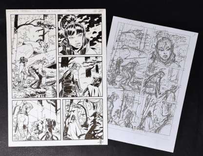 Giuseppe Matteoni | Dragonero #1 - Giuseppe Matteoni - tavola originale "Il Sangue del Drago" + preparatorio - Exemplaire unique - (2013) | Catawiki