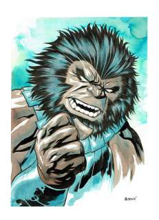 Mike McKone - blastaar watercolor illustration marvel fantastic four