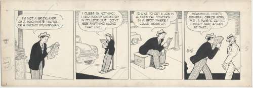 Frank King | King - Gasoline Alley Original Daily Strip 10/25/1949 NO RESERVE! | Russ Cochran