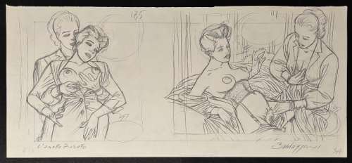 Roberto Baldazzini | Roberto Baldazzini - disegno/striscia preparatoria per "L’ Anello Rubato" - Page volante - Exemplaire unique - (1986) | Catawiki