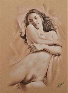 Denis Prenzel | Pin Up - D. Prenzel - Original artwork - "Ellen" - Size: 30x40 cm - Page volante - (2021) | Catawiki