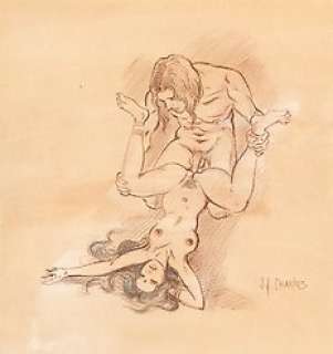 Jean-François Charles | Charles, Jean-François - Dessin original - Kamasutra - Format: 25 x 27 cm. | Catawiki