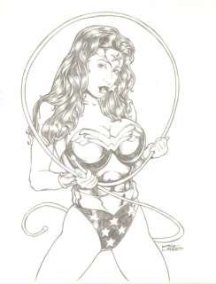 Kirk Lindo - Sexy wonder woman with lasso- commission- signed