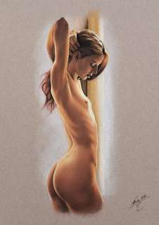 Denis Prenzel | Denis Prenzel - Original drawing - Pin-up - Tiffany - Size: 29,7 x 42 cm. | Catawiki