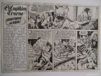 EL CAPITÁN TRUENO Nº 65, LAS 10 PÁGINAS ORIGINALES DEL CUADERNO SIN PORTADA. PLANCHAS ORIGINALES.