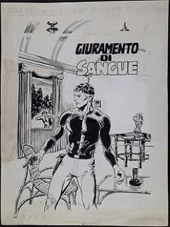 Roberto Diso - Mister No n. 135 - Originale di Copertina "Giuramento di Sangue" - Page volante - (1986)