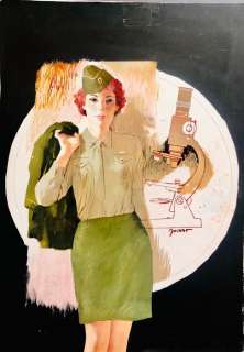 Carlo Jacono | Segretissimo n. 498 - C. Jacono - original cover "Spie al microscopio" - Marc Avril - Page volante - Exemplaire unique - (1973) | Catawiki