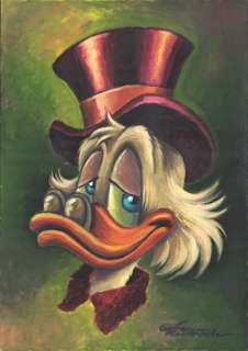 Joan Vizcarra | Scrooge McDuck - Acrylic Painting - Joan Vizcarra - Original Art - 50 x 35 cm | Catawiki