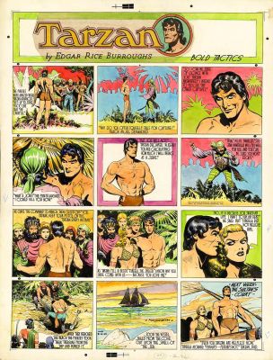 Tarzan Sunday Comic Page #649 “Bold Tactics” – United Feature Syndicate 8-15-43