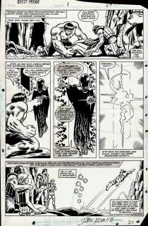 John Romita Sr., Mark Gruenwald - questprobe #1 last page (john romita sr incredible hulk art! ) 1984