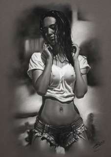 Denis Prenzel | Denis Prenzel - Original drawing - Pin-up - Pia- Size: 29,7 x 42 cm. | Catawiki