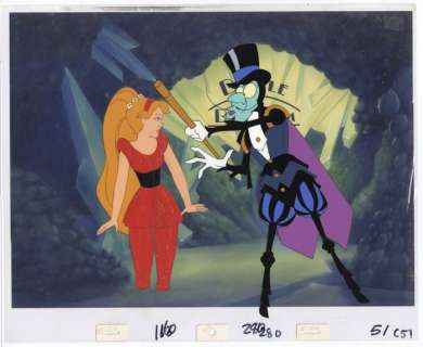 Don Bluth | Sullivan Bluth - Multi Cels + Copy Background - Thumbelina & Berkeley Beetle - Exemplaire unique - (1994) | Catawiki