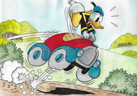 Millet | Millet - Original Drawing - DIN A3 - Donald Duck | Catawiki