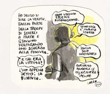 Gipi (Gian Alfonso Pacinotti) | GiPi - illustrazione originale per la rivista Boxer "Ho deciso di dire la VeritÃ " - Anni ’90 - Page volante - Exemplaire unique | Catawiki