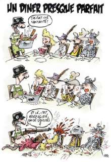 Gab | Gab - Planche originale couleur - Un diner presque parfait - (2021) | Catawiki