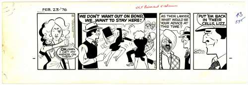 Chester Gould | Gould - DICK TRACY Daily,  LIPSY (02/23/1976) NO RESERVE! | Russ Cochran